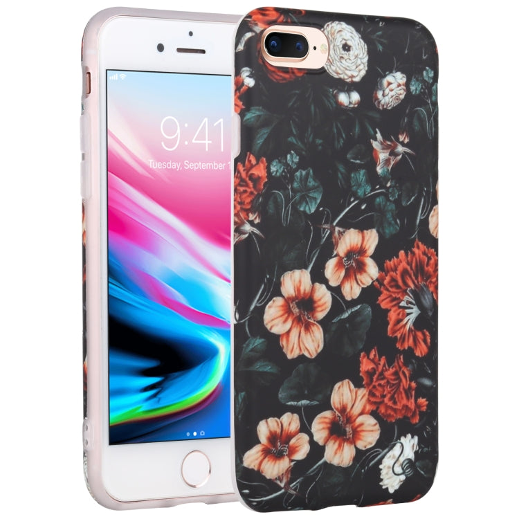Flowers Pattern IMD Shockproof TPU Protective Case For iPhone 8 Plus / 7 Plus