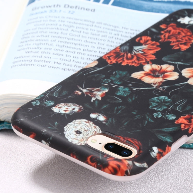 Flowers Pattern IMD Shockproof TPU Protective Case For iPhone 8 Plus / 7 Plus