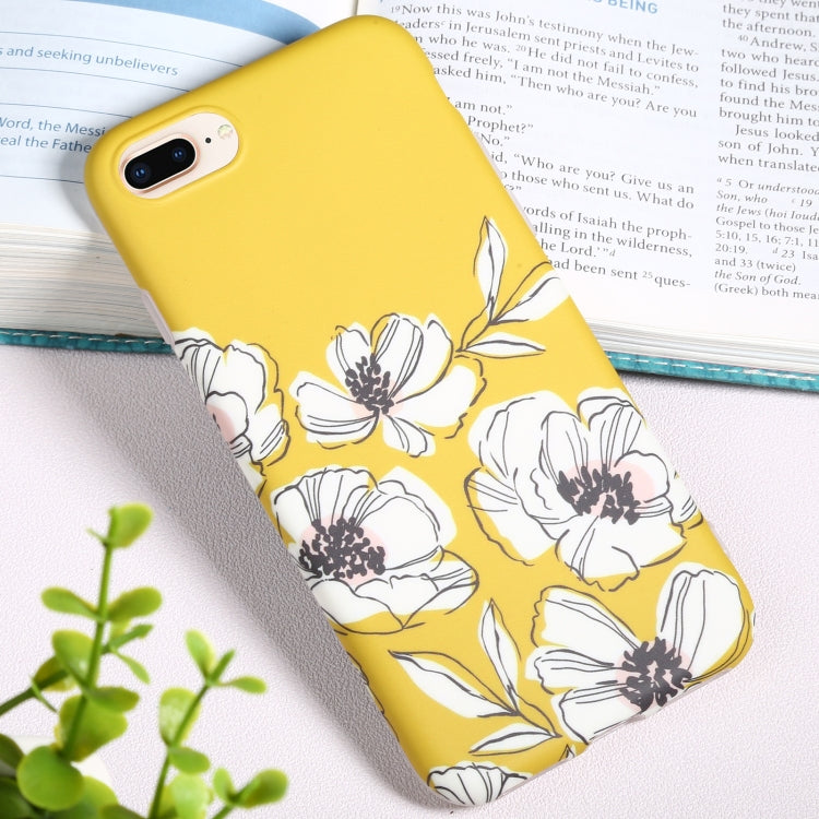 Flowers Pattern IMD Shockproof TPU Protective Case For iPhone 8 Plus / 7 Plus