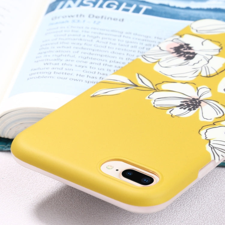 Flowers Pattern IMD Shockproof TPU Protective Case For iPhone 8 Plus / 7 Plus