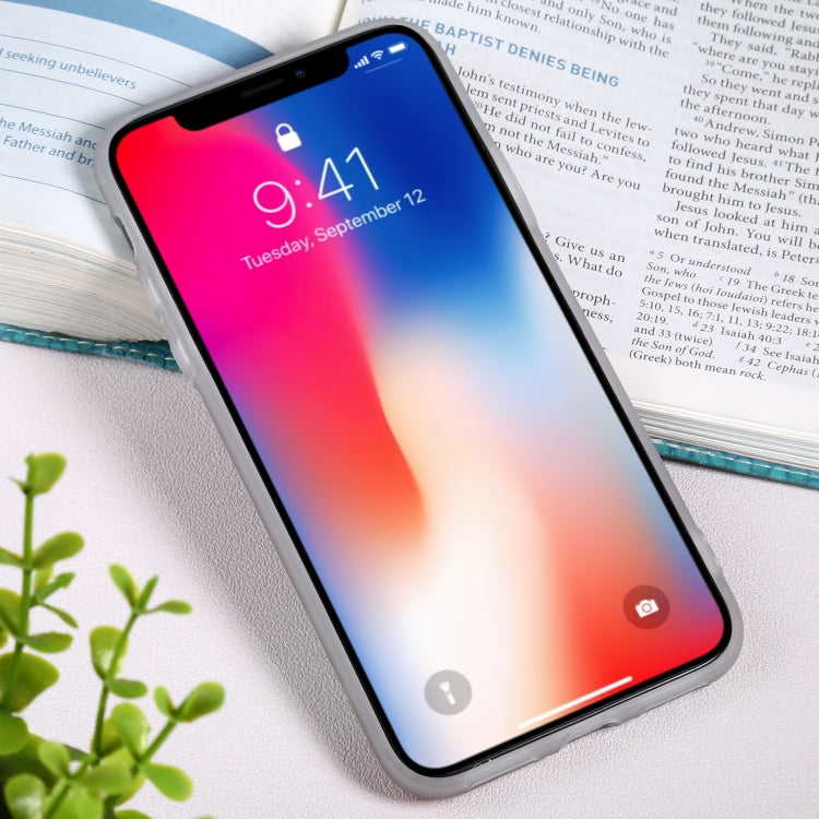 For iPhone X / XS Flowers Pattern IMD Shockproof TPU Protective Case