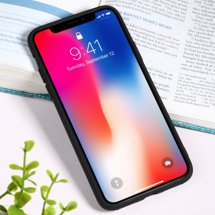 For iPhone X / XS Flowers Pattern IMD Shockproof TPU Protective Case