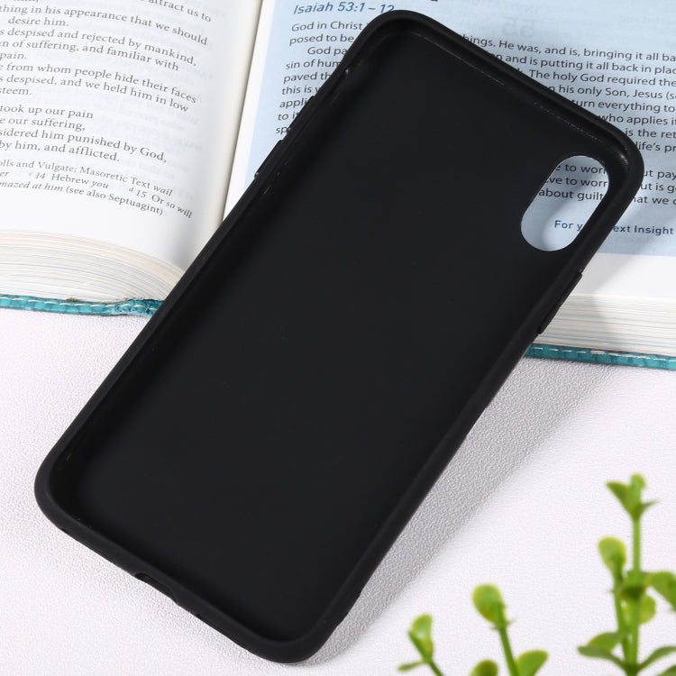 For iPhone X / XS Flowers Pattern IMD Shockproof TPU Protective Case
