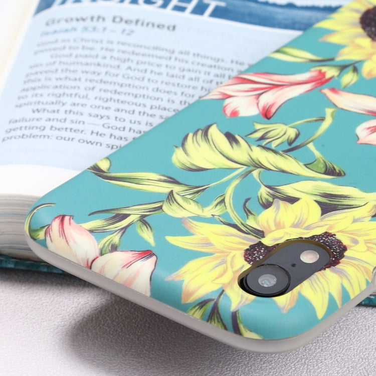 For iPhone XR Flowers Pattern IMD Shockproof TPU Protective Case