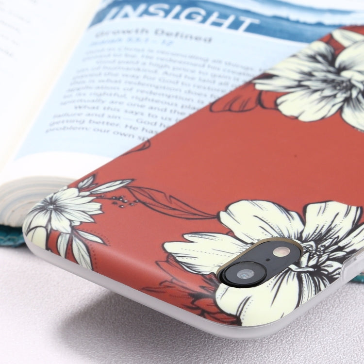 For iPhone XR Flowers Pattern IMD Shockproof TPU Protective Case