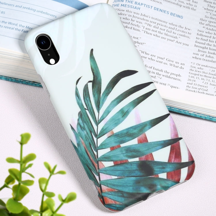 For iPhone XR Flowers Pattern IMD Shockproof TPU Protective Case