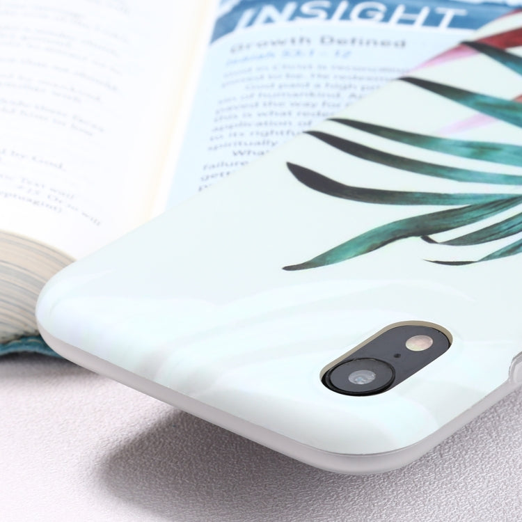For iPhone XR Flowers Pattern IMD Shockproof TPU Protective Case