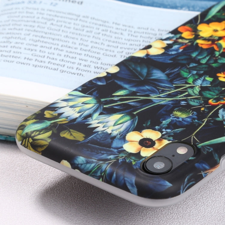For iPhone XR Flowers Pattern IMD Shockproof TPU Protective Case