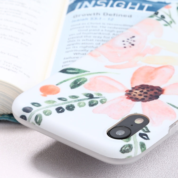 For iPhone XR Flowers Pattern IMD Shockproof TPU Protective Case