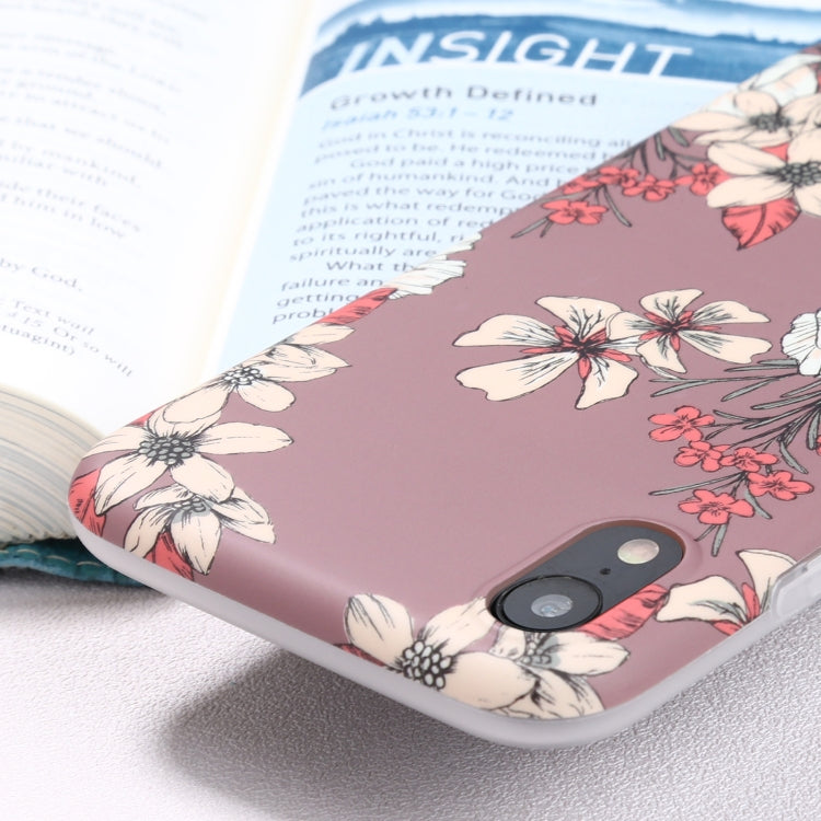 For iPhone XR Flowers Pattern IMD Shockproof TPU Protective Case