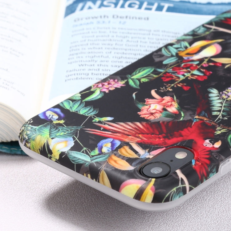 For iPhone XR Flowers Pattern IMD Shockproof TPU Protective Case