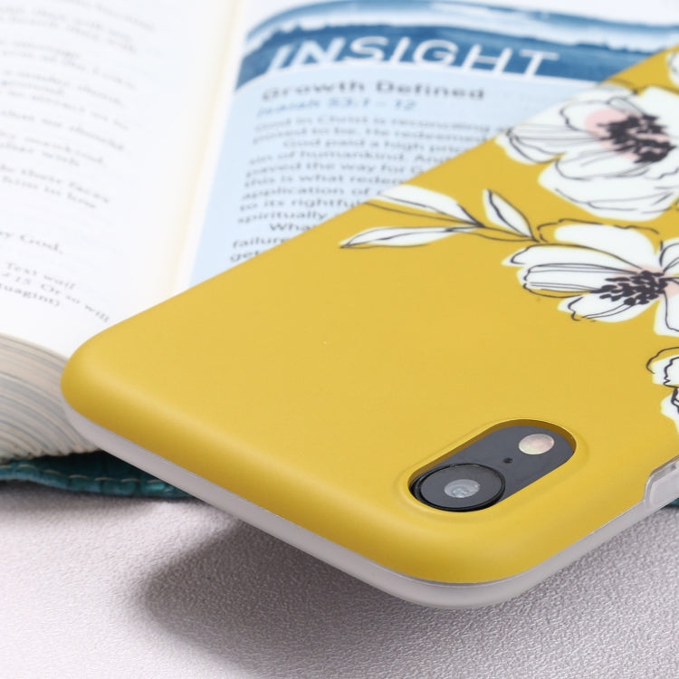 For iPhone XR Flowers Pattern IMD Shockproof TPU Protective Case
