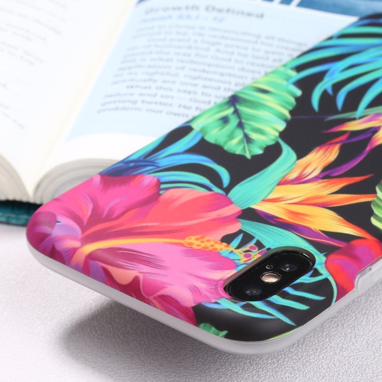 For iPhone XS Max Flowers Pattern IMD Shockproof TPU Protective Case