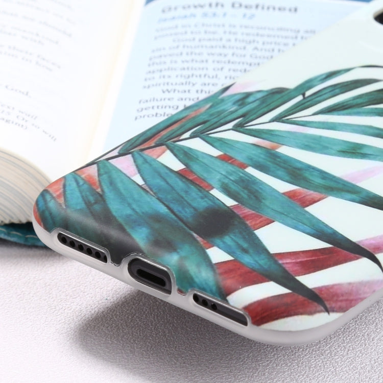 For iPhone XS Max Flowers Pattern IMD Shockproof TPU Protective Case