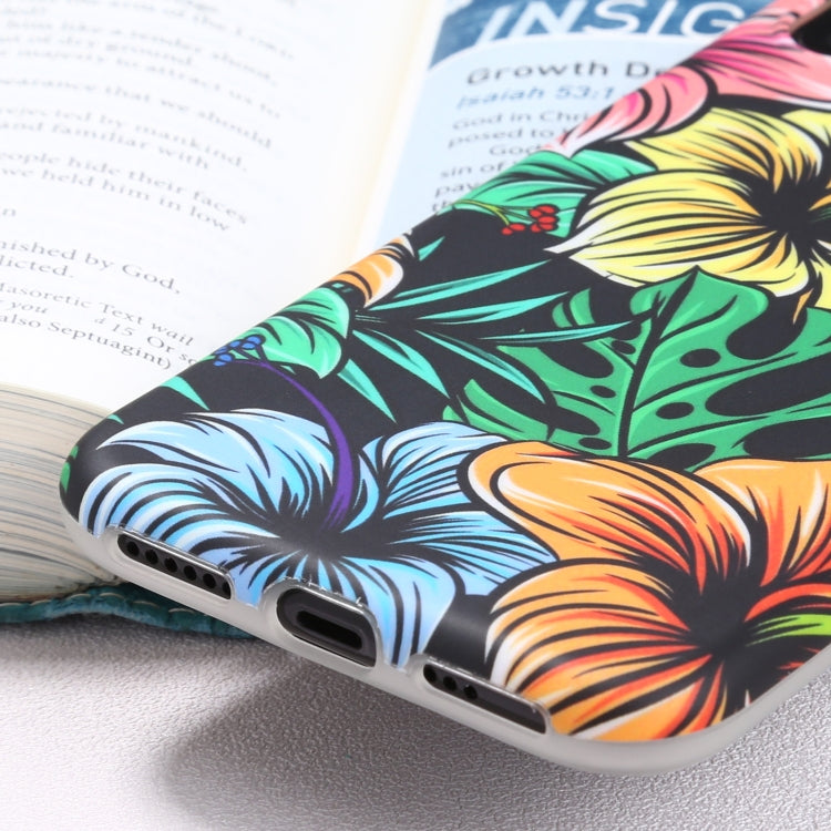 For iPhone XS Max Flowers Pattern IMD Shockproof TPU Protective Case
