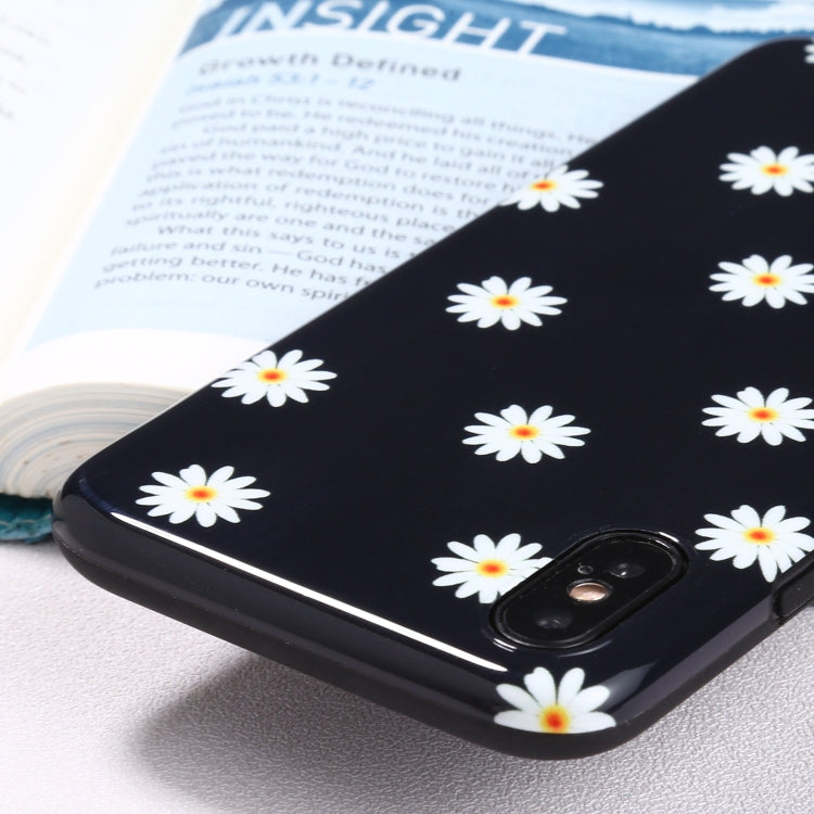 For iPhone XS Max Flowers Pattern IMD Shockproof TPU Protective Case