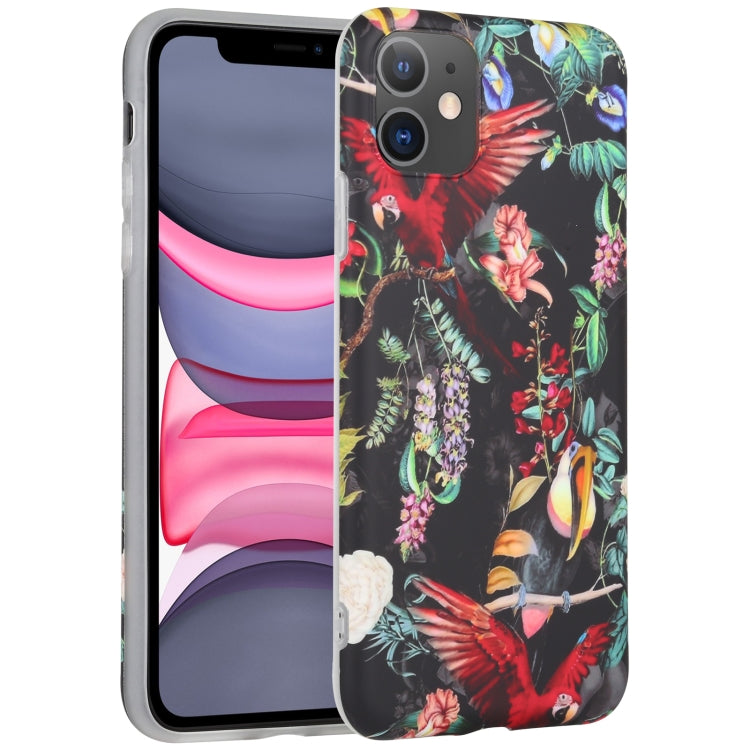 For iPhone 11 Flowers Pattern IMD Shockproof TPU Protective Case