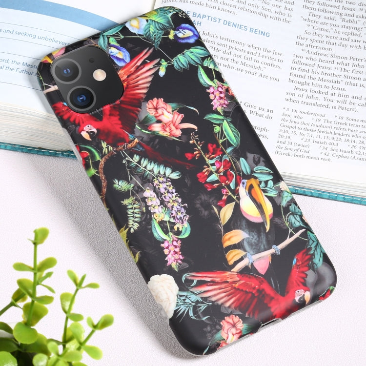 For iPhone 11 Flowers Pattern IMD Shockproof TPU Protective Case