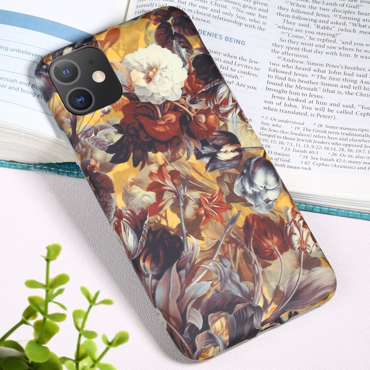 For iPhone 11 Flowers Pattern IMD Shockproof TPU Protective Case