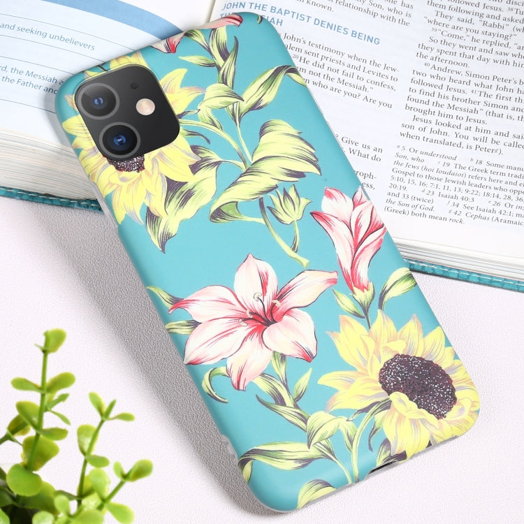 For iPhone 11 Flowers Pattern IMD Shockproof TPU Protective Case