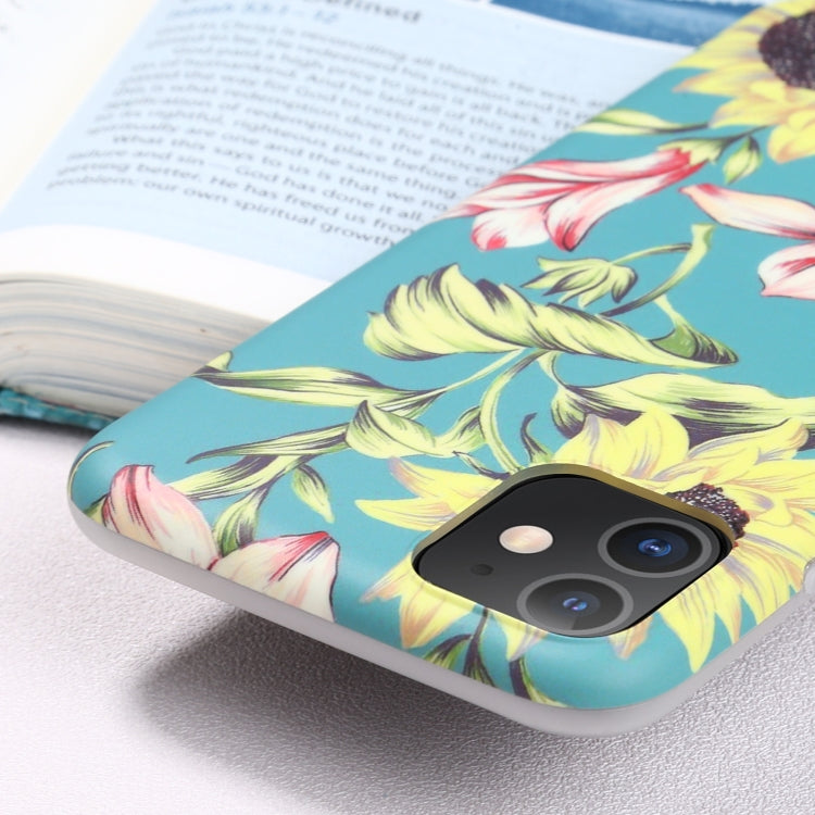 For iPhone 11 Flowers Pattern IMD Shockproof TPU Protective Case