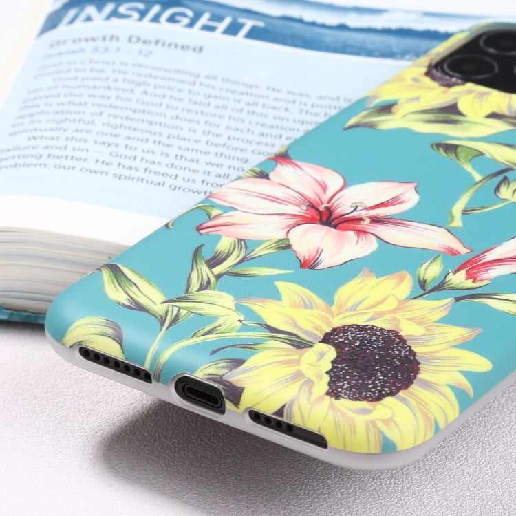 For iPhone 11 Flowers Pattern IMD Shockproof TPU Protective Case