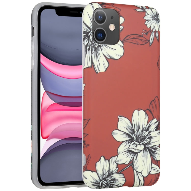 For iPhone 11 Flowers Pattern IMD Shockproof TPU Protective Case