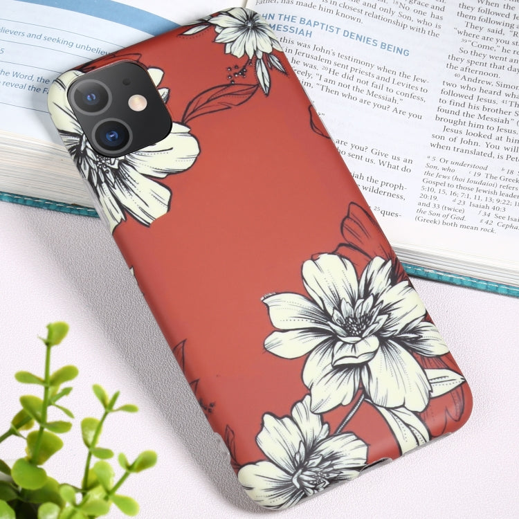 For iPhone 11 Flowers Pattern IMD Shockproof TPU Protective Case