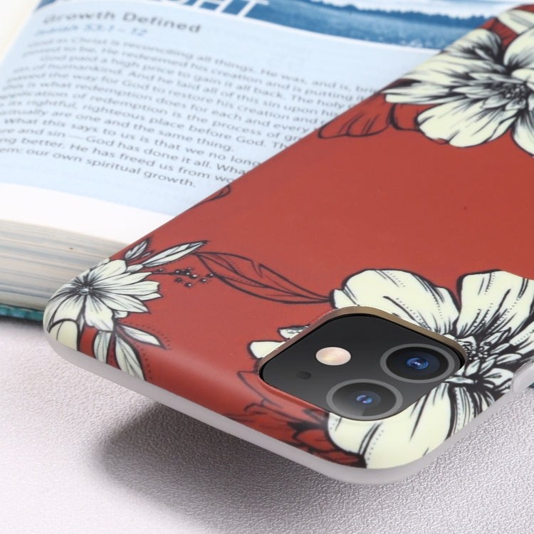 For iPhone 11 Flowers Pattern IMD Shockproof TPU Protective Case