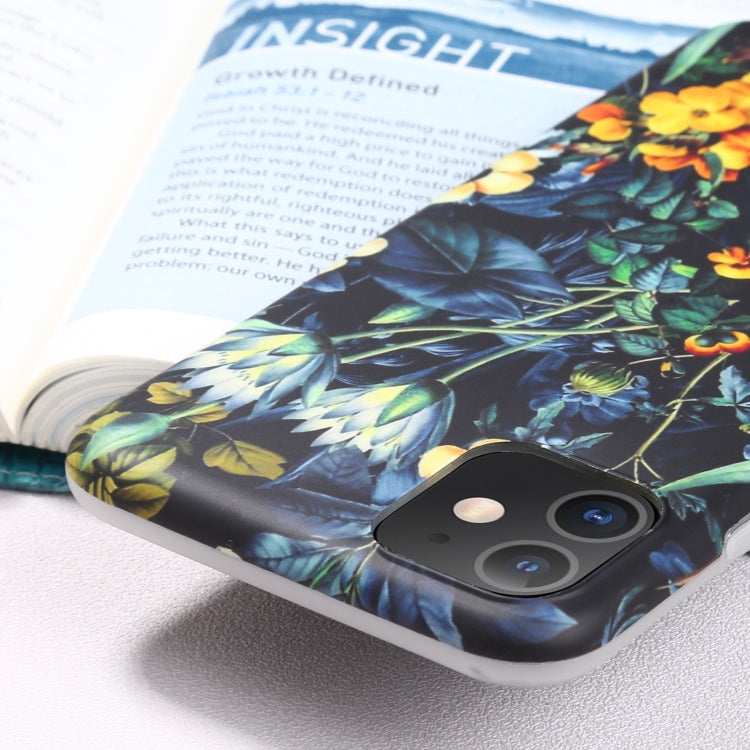 For iPhone 11 Flowers Pattern IMD Shockproof TPU Protective Case
