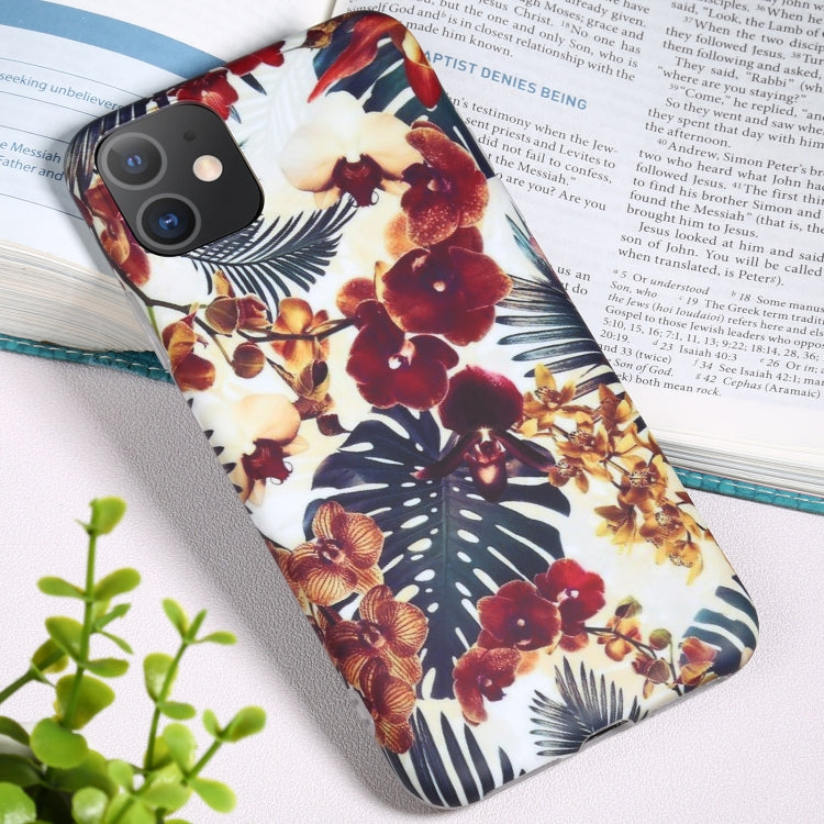 For iPhone 11 Flowers Pattern IMD Shockproof TPU Protective Case