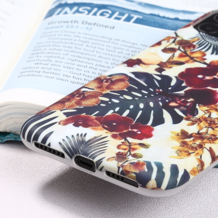 For iPhone 11 Flowers Pattern IMD Shockproof TPU Protective Case