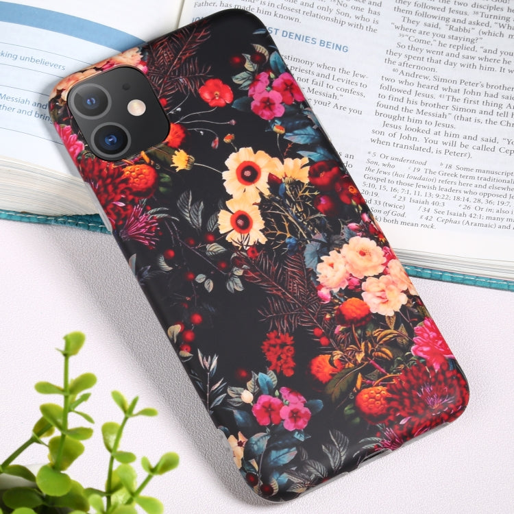 For iPhone 11 Flowers Pattern IMD Shockproof TPU Protective Case