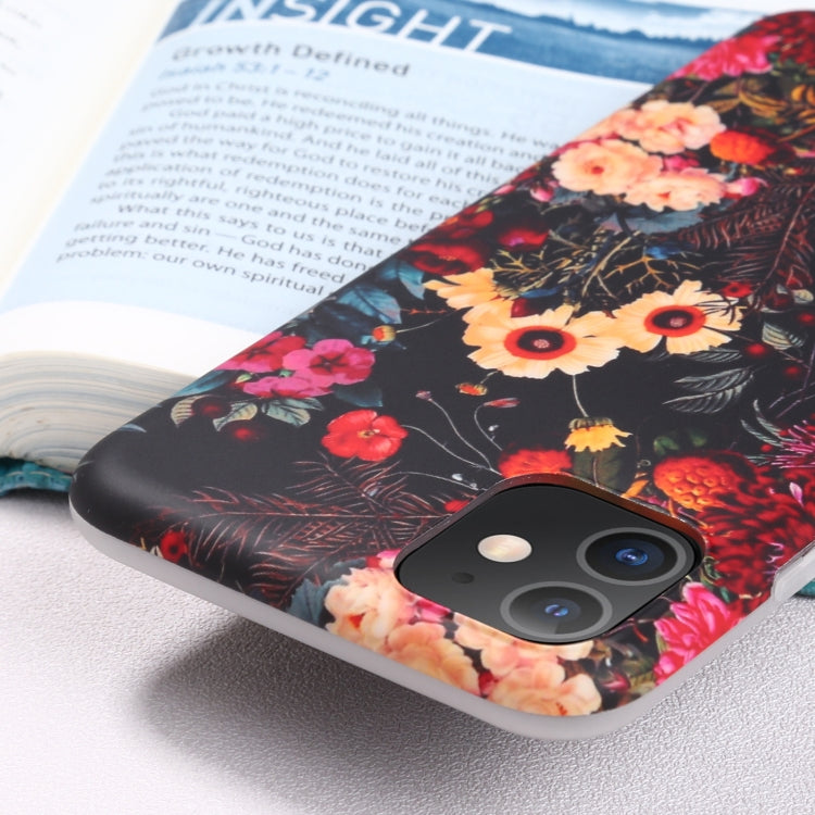 For iPhone 11 Flowers Pattern IMD Shockproof TPU Protective Case