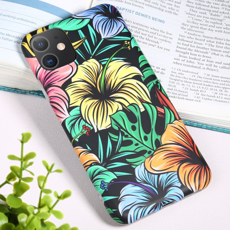 For iPhone 11 Flowers Pattern IMD Shockproof TPU Protective Case