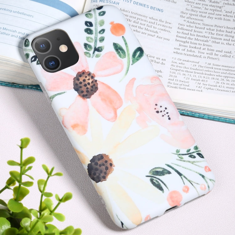 For iPhone 11 Flowers Pattern IMD Shockproof TPU Protective Case