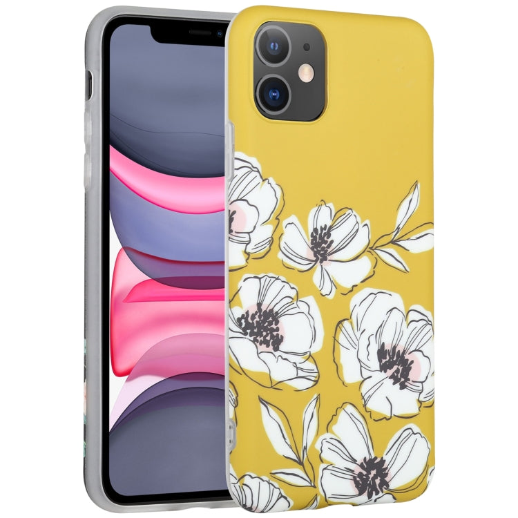For iPhone 11 Flowers Pattern IMD Shockproof TPU Protective Case