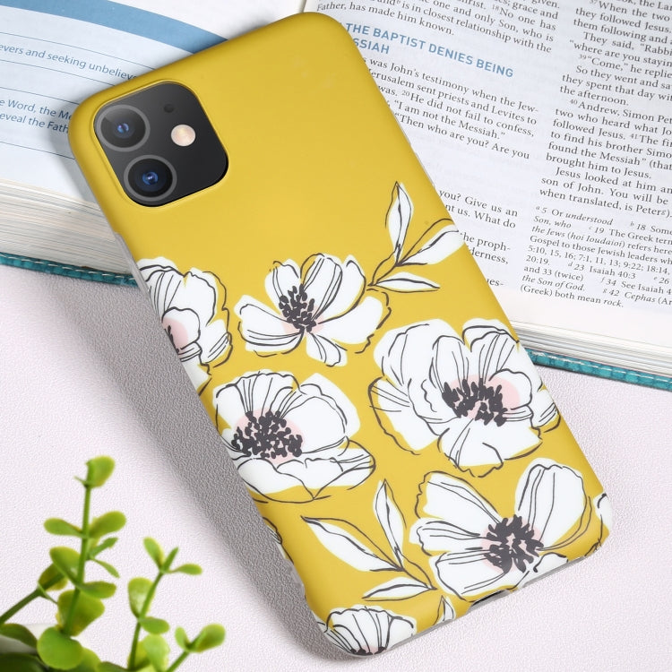For iPhone 11 Flowers Pattern IMD Shockproof TPU Protective Case