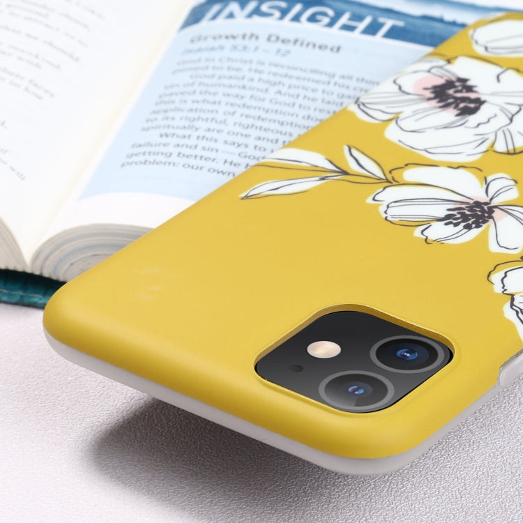 For iPhone 11 Flowers Pattern IMD Shockproof TPU Protective Case