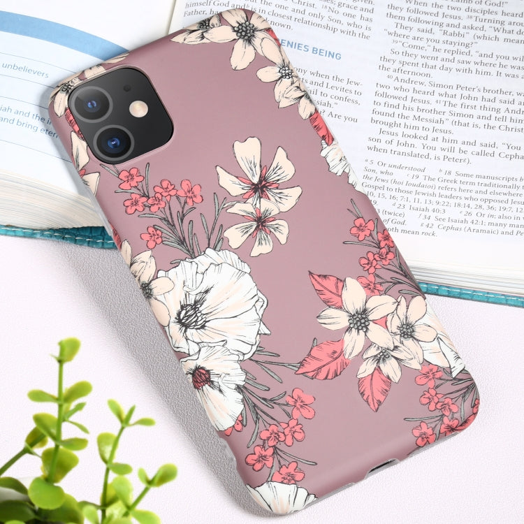 For iPhone 11 Flowers Pattern IMD Shockproof TPU Protective Case