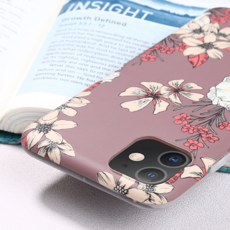 For iPhone 11 Flowers Pattern IMD Shockproof TPU Protective Case