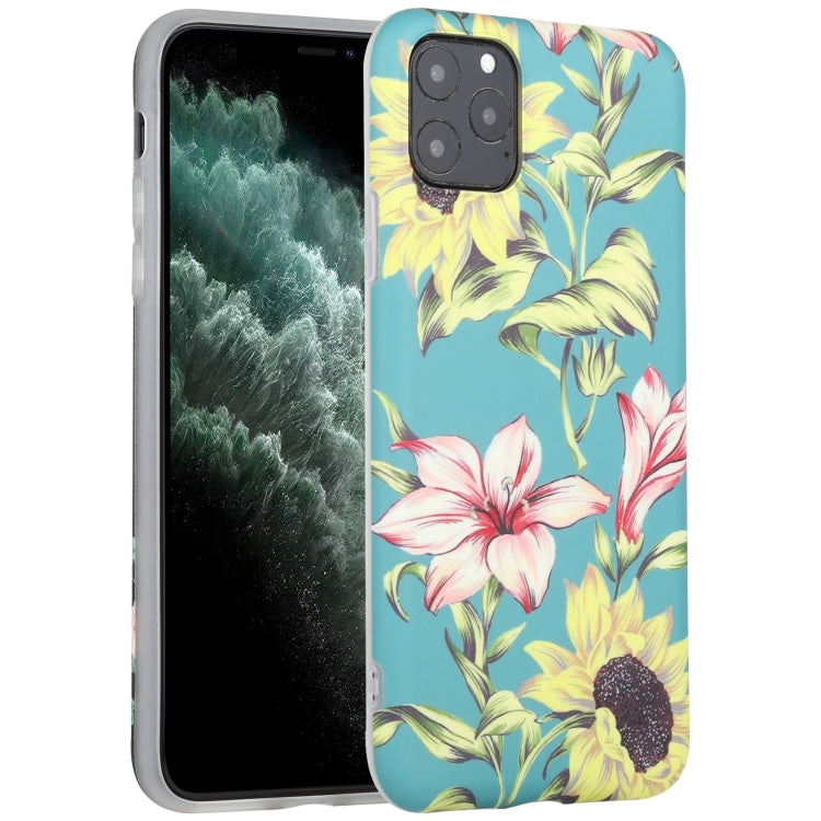 For iPhone 11 Pro Flowers Pattern IMD Shockproof TPU Protective Case