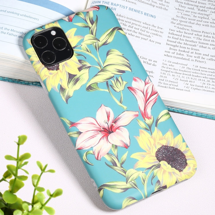 For iPhone 11 Pro Flowers Pattern IMD Shockproof TPU Protective Case