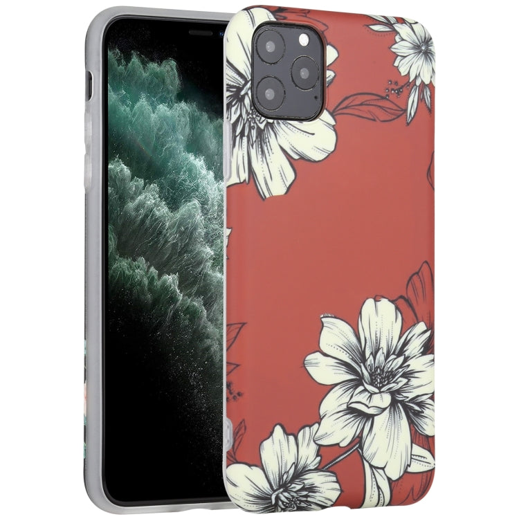 For iPhone 11 Pro Flowers Pattern IMD Shockproof TPU Protective Case