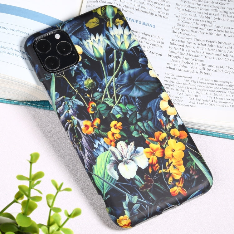 For iPhone 11 Pro Flowers Pattern IMD Shockproof TPU Protective Case