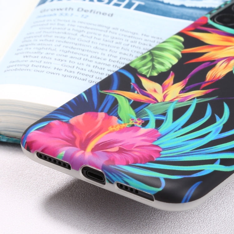 For iPhone 11 Pro Flowers Pattern IMD Shockproof TPU Protective Case