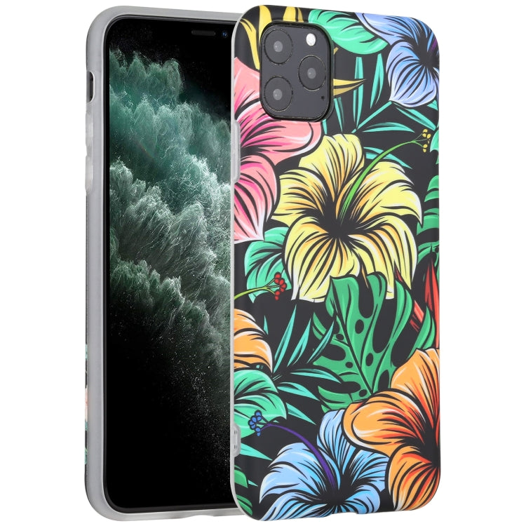 For iPhone 11 Pro Flowers Pattern IMD Shockproof TPU Protective Case