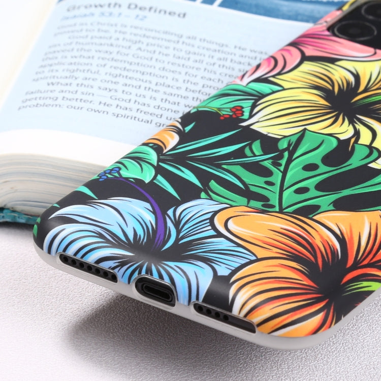 For iPhone 11 Pro Flowers Pattern IMD Shockproof TPU Protective Case