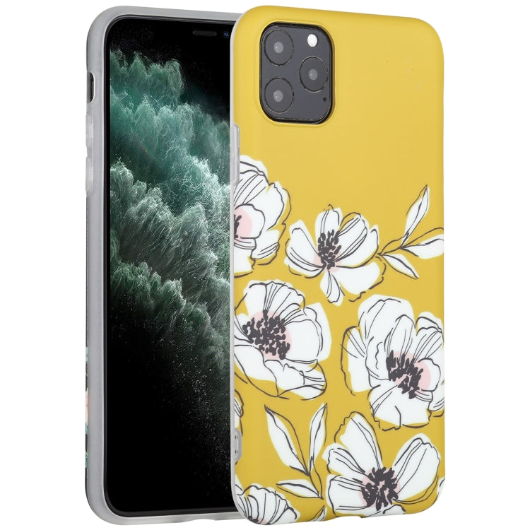 For iPhone 11 Pro Flowers Pattern IMD Shockproof TPU Protective Case