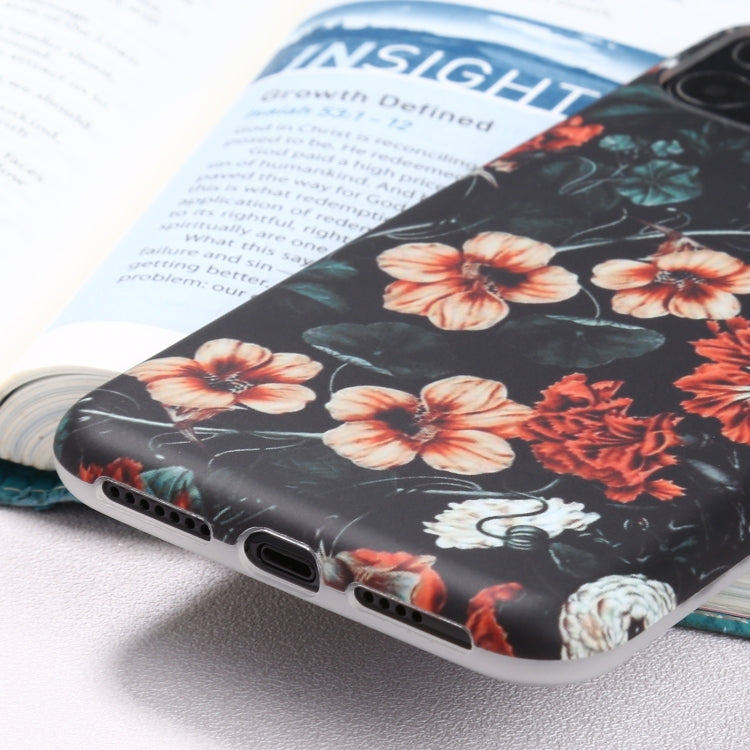 For iPhone 11 Pro Flowers Pattern IMD Shockproof TPU Protective Case